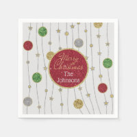Christmas Glittery Colorful Ornaments