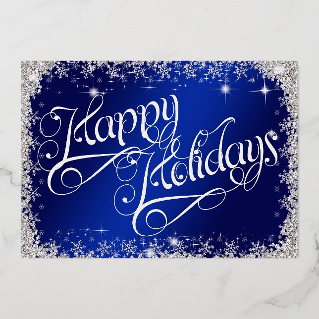 Christmas Glitz Foil Invitation (Front)
