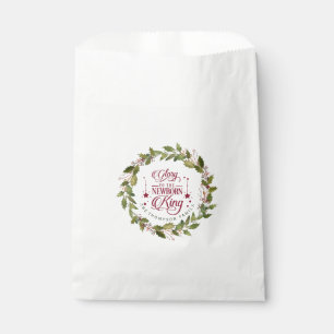 Christmas Glory to the New Born King Monogram Favor Bag