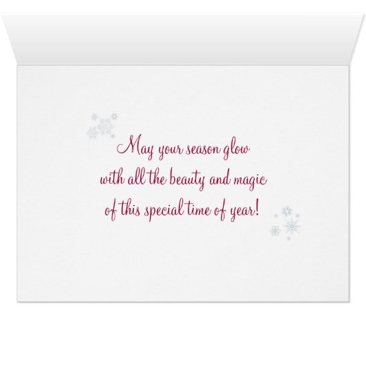 'Christmas Glow' Holiday Card - Beauty and Magic (Inside Horizontal (Bottom))