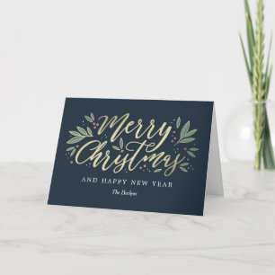Christmas Glow Holiday Card Editable Color