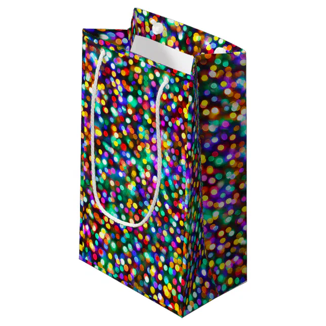 Christmas Glowing Lights Small Gift Bag | Zazzle