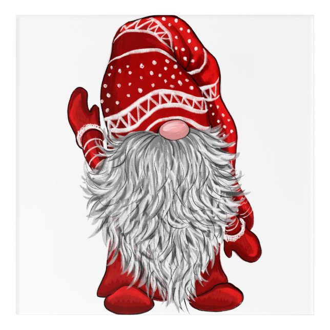 Christmas Gnome Acrylic Print (Front)
