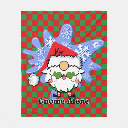Christmas Gnome Alone Cute Movie Parody Red Green  Fleece Blanket