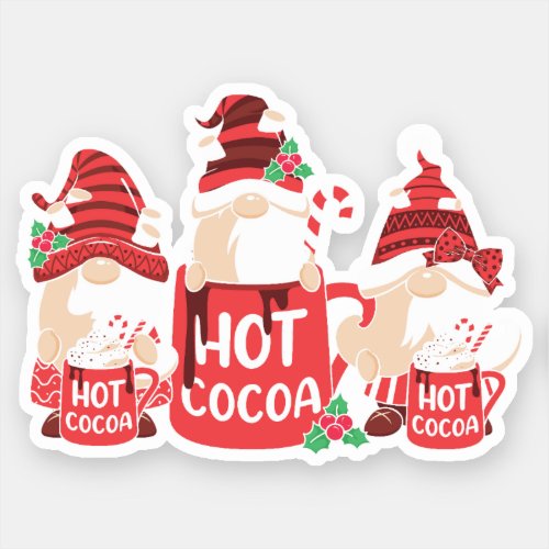 Christmas Gnome and Hot Cocoa Sticker