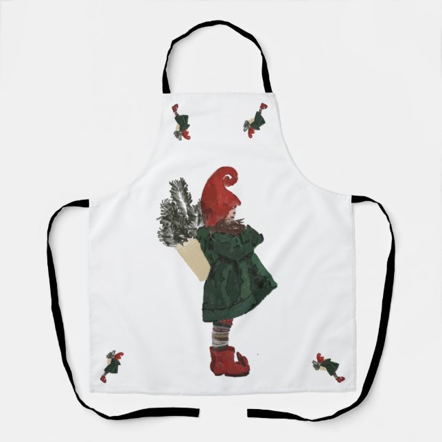 Christmas Gnome Apron | All-Over Print Holiday  (Front)