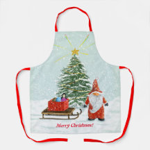 Christmas Gnome Apron Medium
