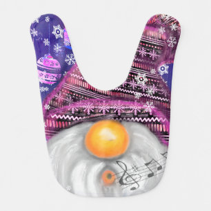Christmas Gnome Baby Bib