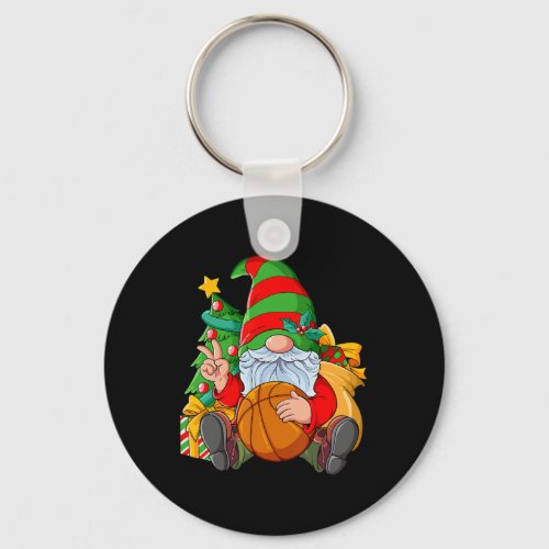 Christmas Gnome Basketball  Keychain