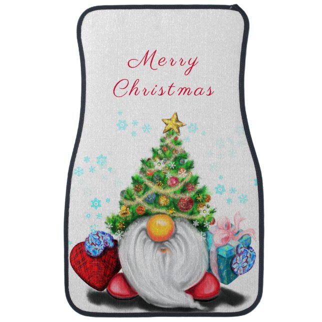 Christmas Gnome Car Floor Mat (Front)
