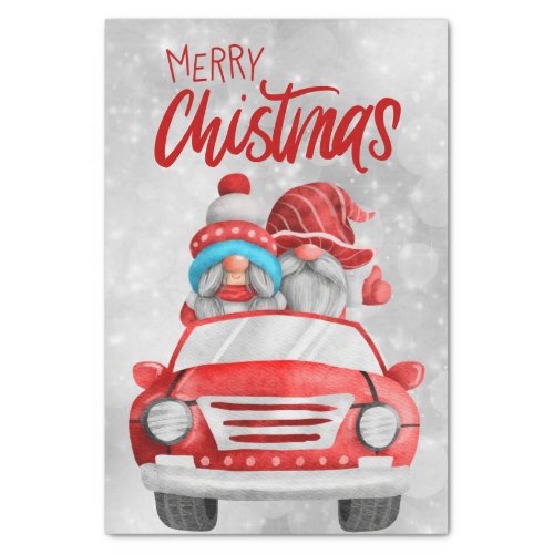 Christmas Gnome Car Tissue Paper