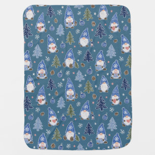 Christmas Gnome Christmas Tree Pattern Baby Blanket