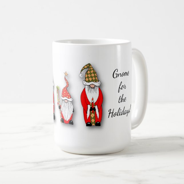 Christmas gnome coffee mug (Front Right)