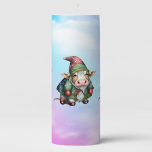 Christmas Gnome Cow Design-83456 Pillar Candle