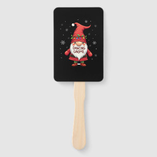 Christmas Gnome Dancing Gnome Family Christmas (1) Hand Fan