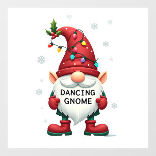 Christmas Gnome Dancing Gnome Family Christmas (2) Wall Decal