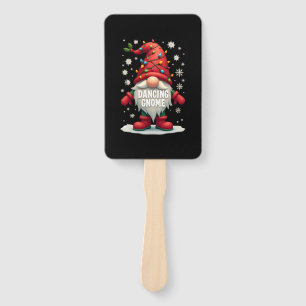 Christmas Gnome Dancing Gnome Family Christmas (3) Hand Fan