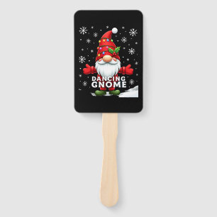 Christmas Gnome Dancing Gnome Family Christmas (4) Hand Fan