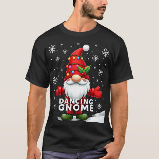 Christmas Gnome Dancing Gnome Family Christmas (4) T-Shirt
