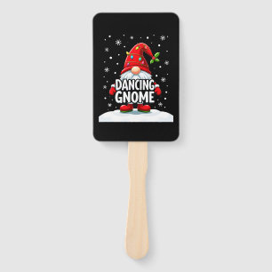 Christmas Gnome Dancing Gnome Family Christmas (5) Hand Fan