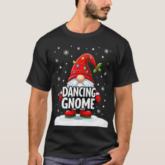 Christmas Gnome Dancing Gnome Family Christmas (5) T-Shirt
