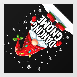 Christmas Gnome Dancing Gnome Family Christmas (5) Wall Decal