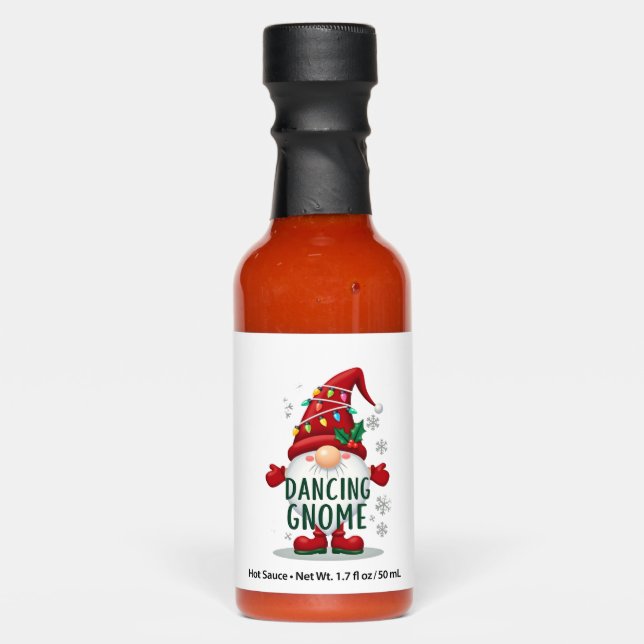 Christmas Gnome Dancing Gnome Family Christmas (6) Hot Sauces (Front)