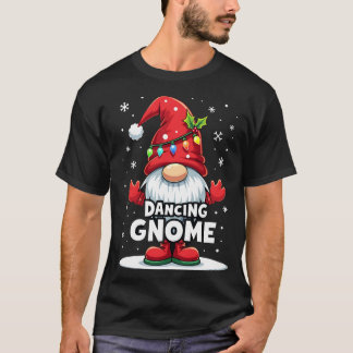 Christmas Gnome Dancing Gnome Family Christmas (7) T-Shirt
