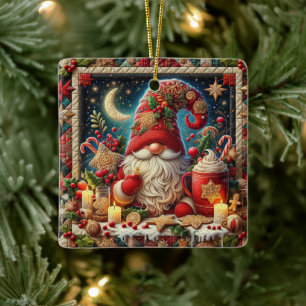 Christmas Gnome Delights Personalized Ornament