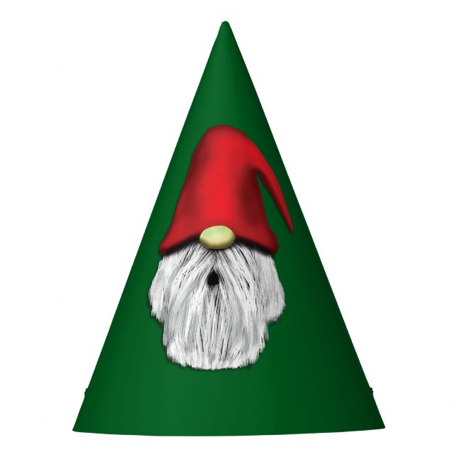 Christmas Gnome Face Party Hat (Front)