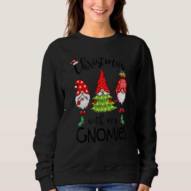 Christmas Gnome   Family Pajamas Gnome Tree Xmas Sweatshirt (Front)