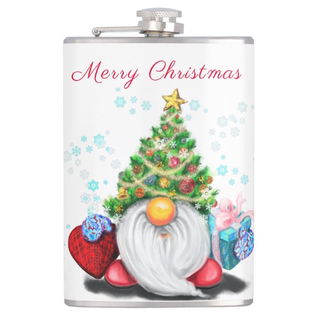 Christmas Gnome Flask (Front)