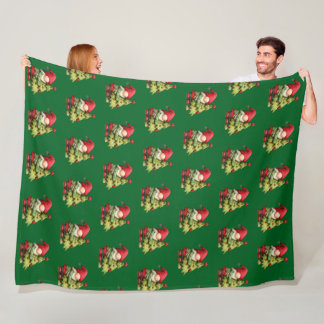 Christmas gnome fleece blanket