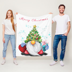 Christmas Gnome Fleece Blankets