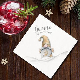 Christmas Gnome for the Holidays Napkins