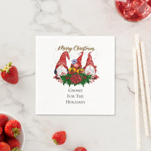 Christmas Gnome For The Holidays Trendy Napkins