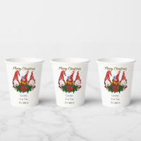 Christmas Gnome For The Holidays Trendy  Paper Cups