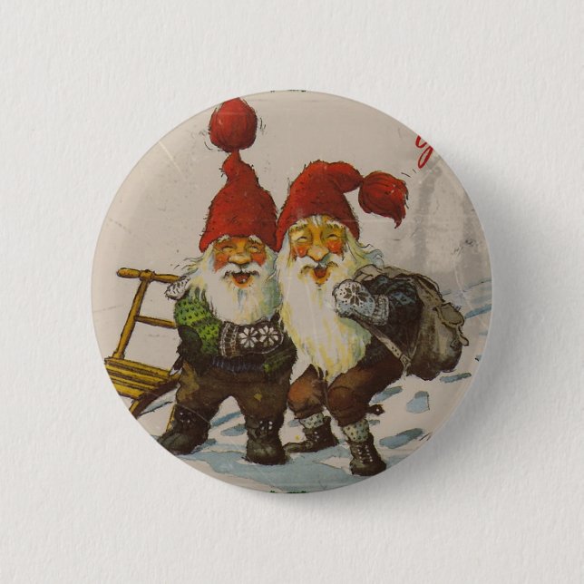 Christmas Gnome Friends Button (Front)