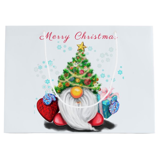 Christmas Gnome Gift Bag (Front)