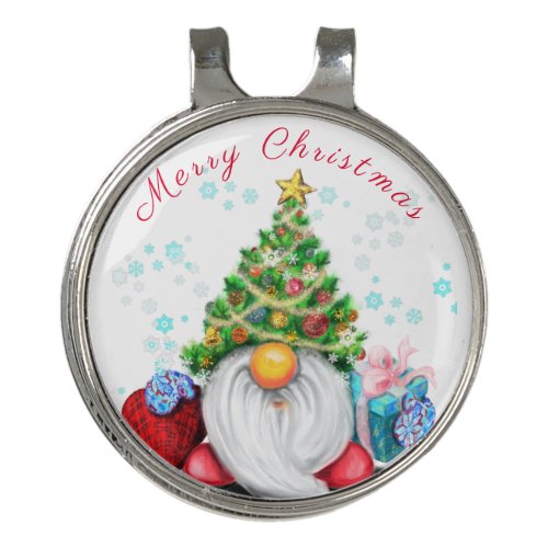 Christmas Gnome Gift Golf Hat Clip Ball Marker