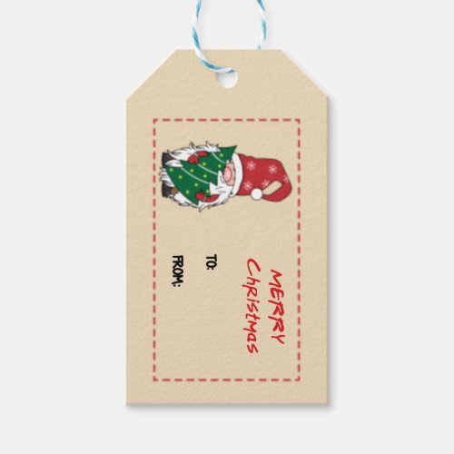 Christmas Gnome  Gift Tags