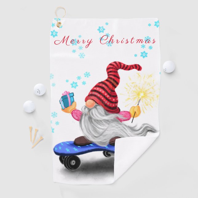 Christmas Gnome Golf Towel (InSitu)