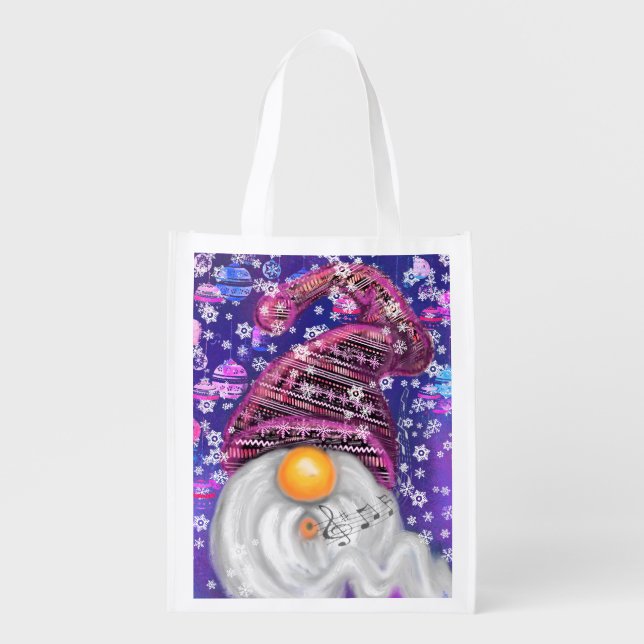 Christmas Gnome Grocery Bags (Front)