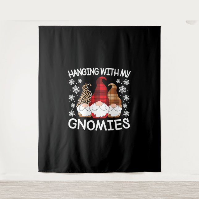 Christmas Gnome Hanging With My Gnomies Tapestry (Front)