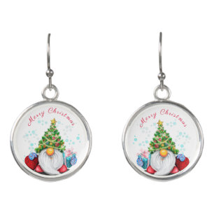 Christmas Gnome Hat Earrings