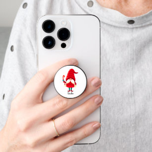 Christmas Gnome Holding A Candy Cane PopSocket