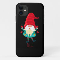 Christmas Gnome Holding Christmas Lights