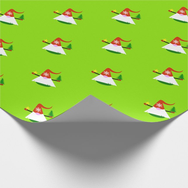 Christmas Gnome Holiday Gift Wrap (Corner)