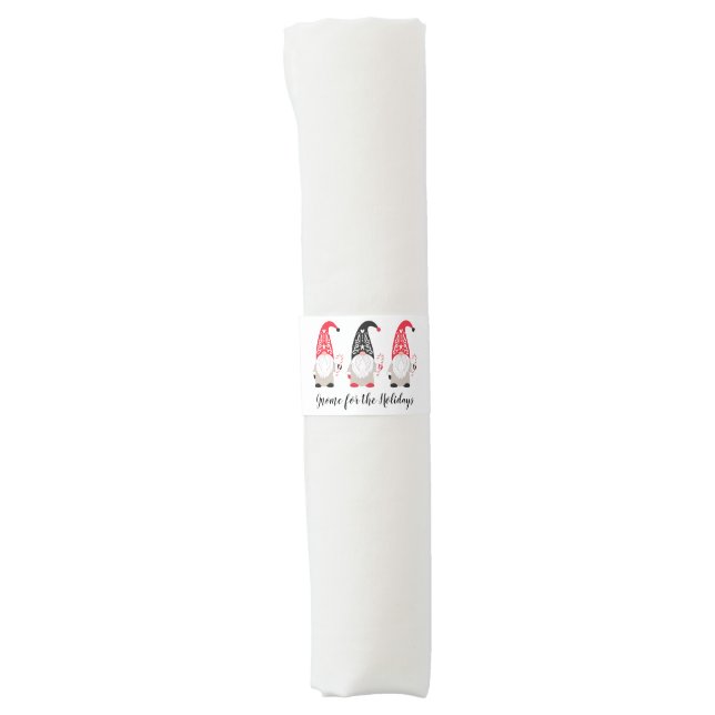 Christmas Gnome Holiday Napkin Bands (Front)