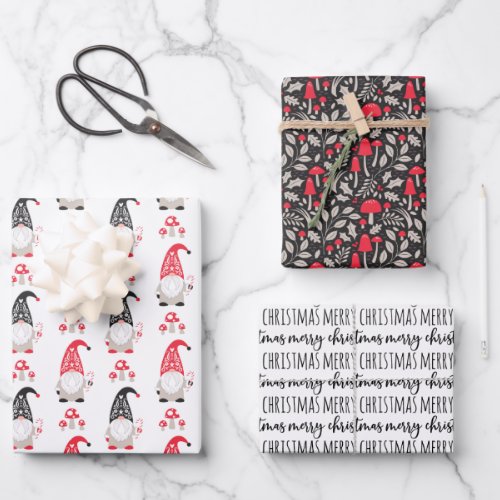 Christmas Gnome Holiday Wrapping Paper Sheets